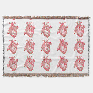 Red Antique Anatomical Heart Filt