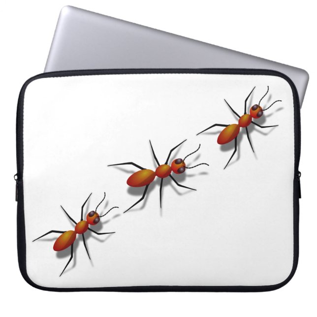 Red Ants Crawling på din dator Laptop Sleeve (Framsidan)