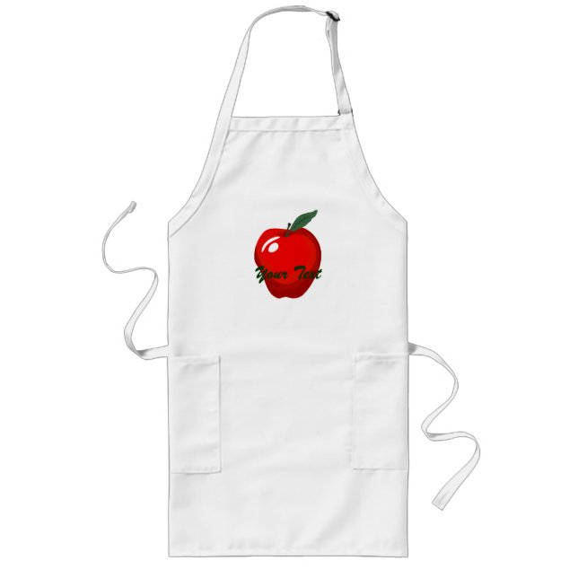 Red Apple Apron Långt Förkläde (Framsidan)
