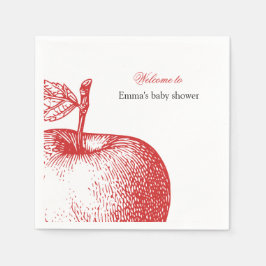 Red Apple Baby Shower Napkins Pappersservett