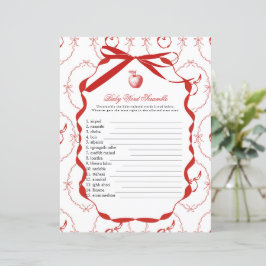 Red Apple Baby Shower-spel