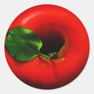 Red Apple Design Runt Klistermärke