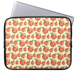 Red Apple Doodle Mönster Laptop Fodral