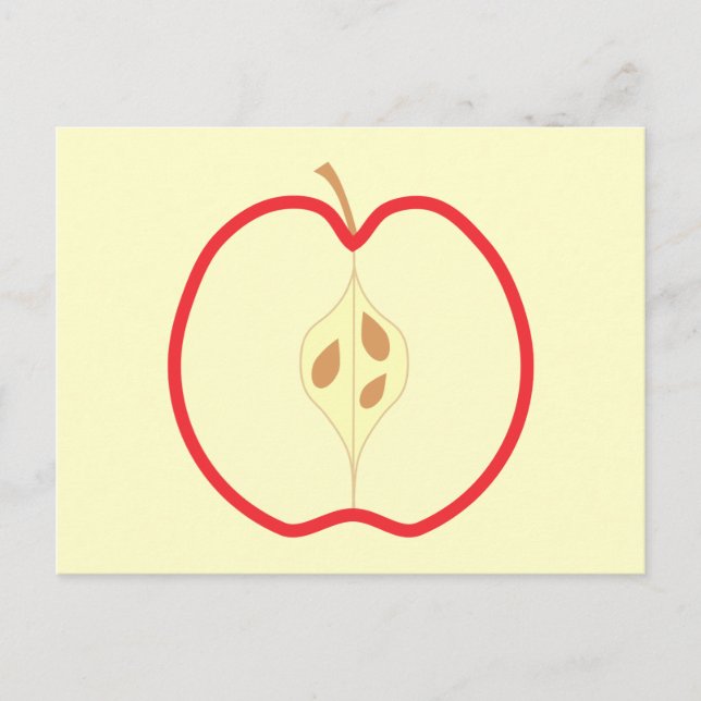 Red Apple Halva, på gräddbakgrunden. Vykort (Framsida)