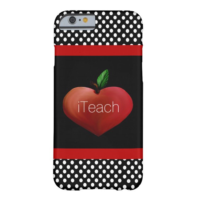 Red Apple Heart Teacher's iPhone 6 fodral Case-Mate iPhone Skal (Baksidan)