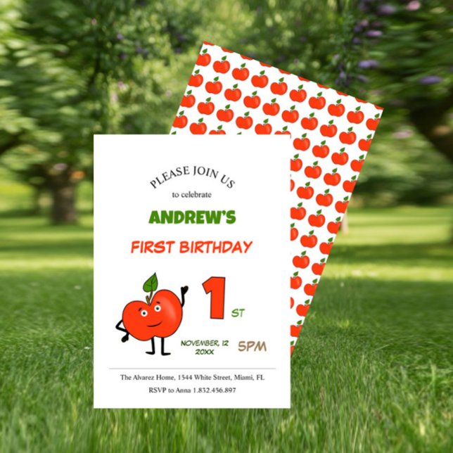 Red apple inbjudningar (Skapare uppladdad)