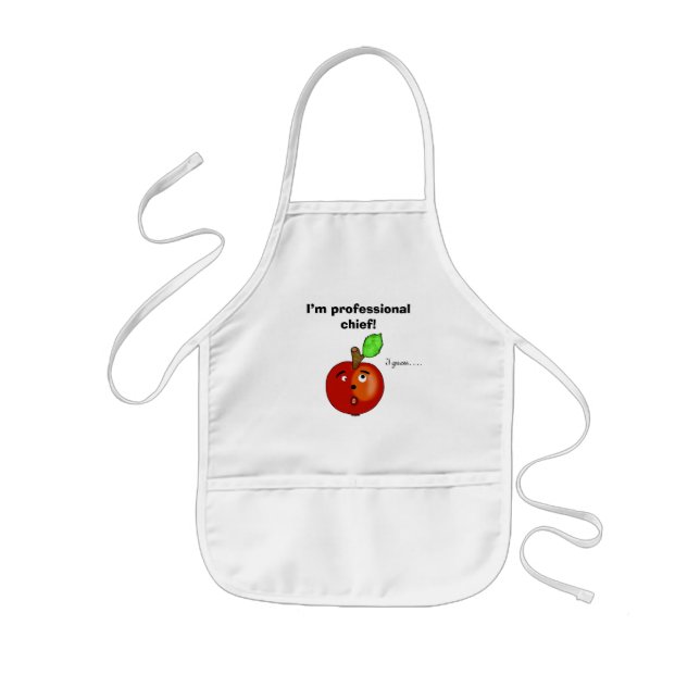 Red Apple Kids Apron Barnförkläde (Framsidan)