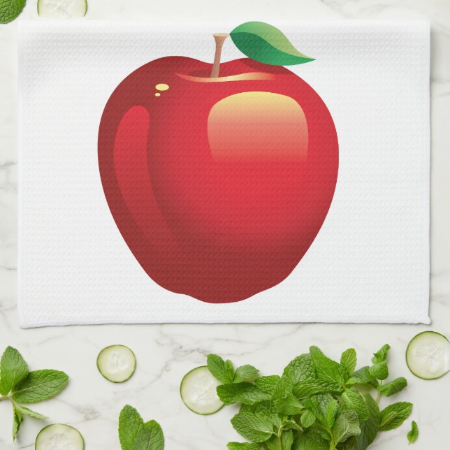 Red Apple Kitchen Towel Kökshandduk (Vikta)
