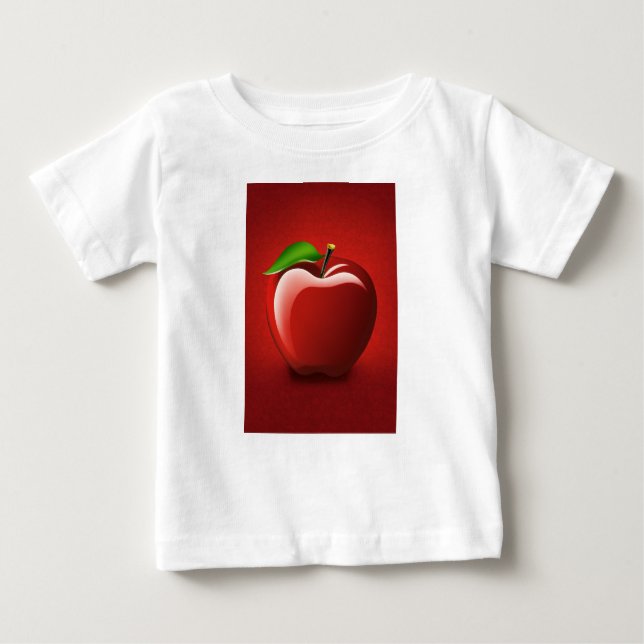 Red Apple Logo Baby Fine Jersey T-Shirt (Framsida)