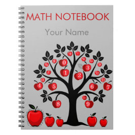Red Apple Math Träd Anteckningsbok