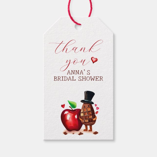 Red Apple-möhippan tack märkrn Presentetikett (Framsidan)