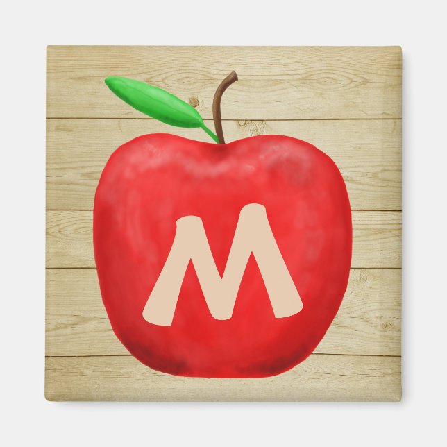 Red Apple Monogram Magnet (Framsidan)