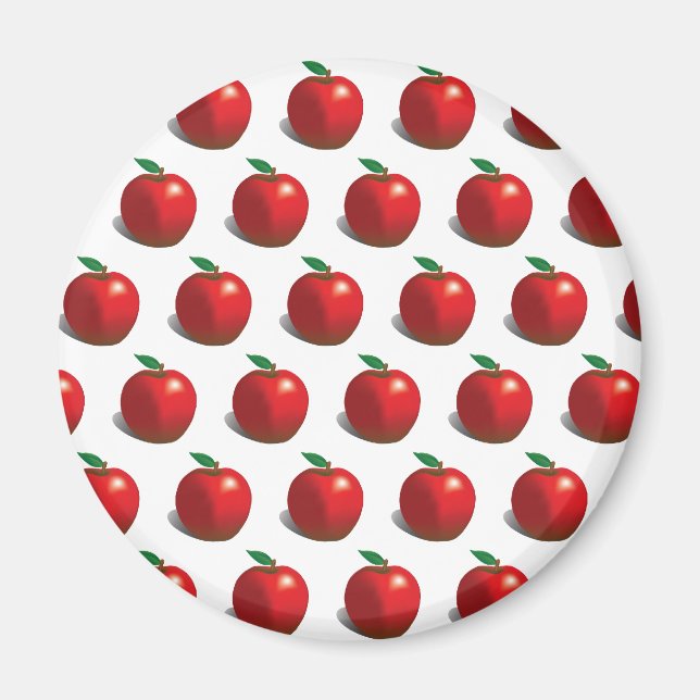 Red Apple Mönster Magnet (Framsidan)