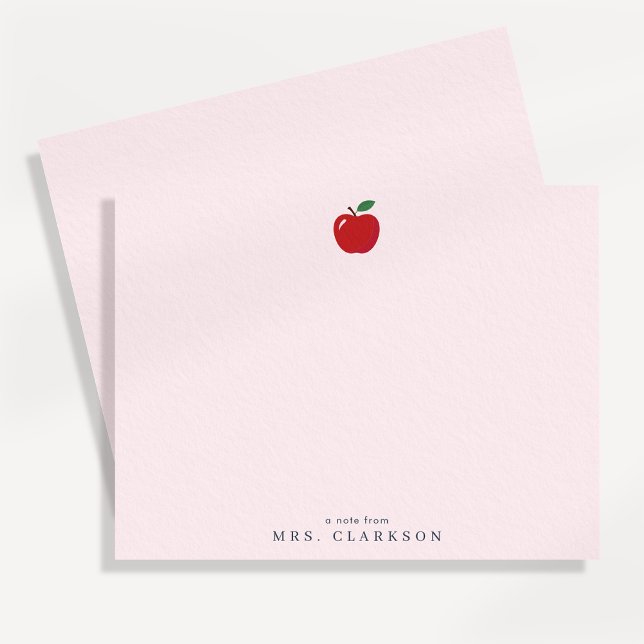 Red Apple Teacher Appreciation Note Card Inbjudningar (Skapare uppladdad)