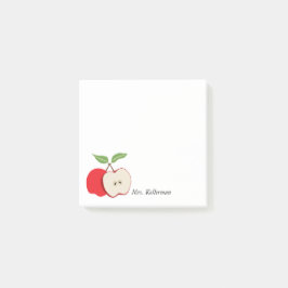 Red Apple Teacher Namn 3 x 3 Post-it Block