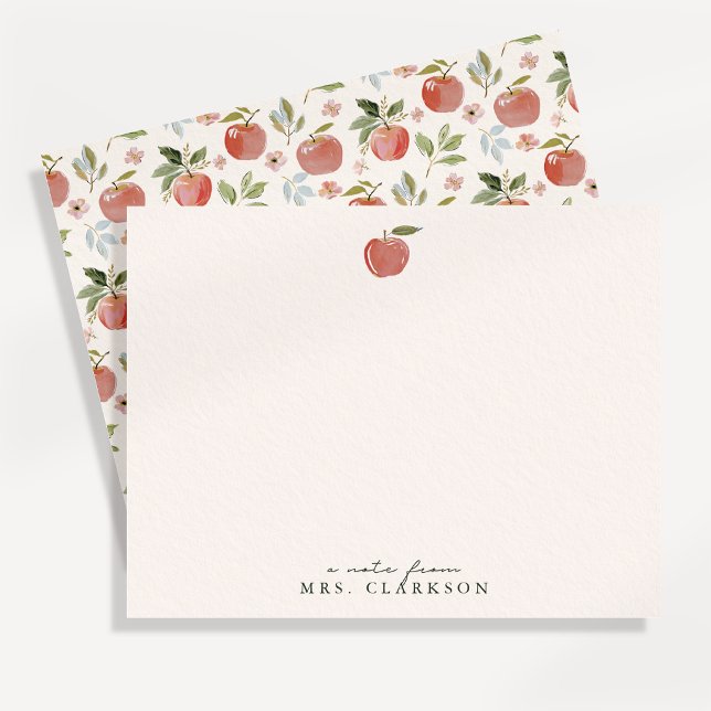 Red Apple Teacher Stationery Note Card Inbjudningar (Skapare uppladdad)