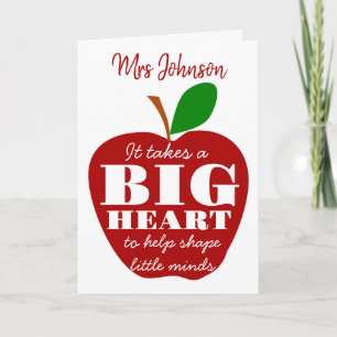Red Apple Teacher tack pension Nursery Kort