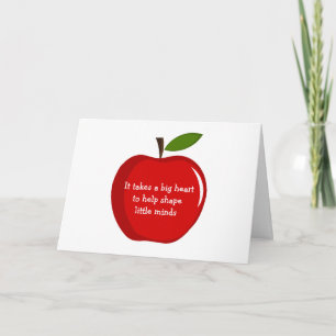 Red Apple Teacher-uppskattning Kort