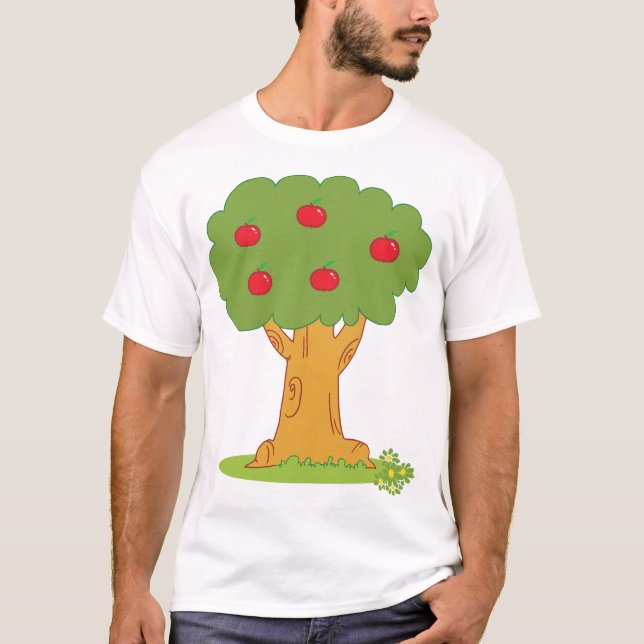Red Apple Träd T Shirt (Framsida)
