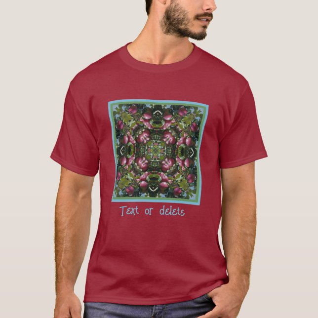 Red Apples Abstrakt Nature Art Personlig T Shirt (Framsida)