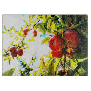"Red Apples Träd on Sunny Day" Cute Photo. Köp nu