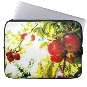"Red Apples Träd on Sunny Day" Cute Photo. Köp nu Laptop Fodral