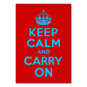 Red Aqua - håll lugn och fortsätt Bordsnummer