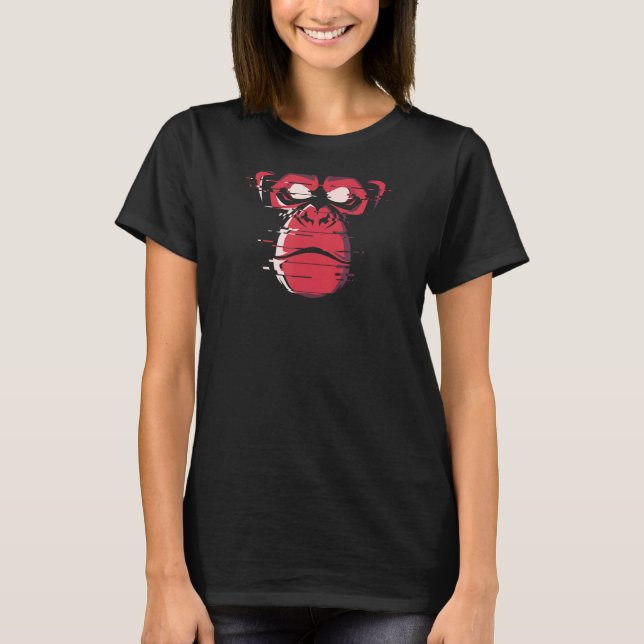 Red Arg Gorilla, Ape, Monkey, Chimp T Shirt (Framsida)