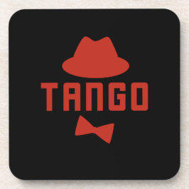 Red Argentine Tango Fedora Bow Tie Dancer Underlägg