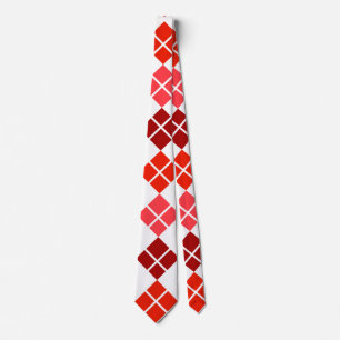 Red Argyle Anpassningsbar Tie Slips