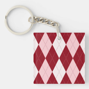 Red Argyle Crimson Rosa Small Diamond Shape