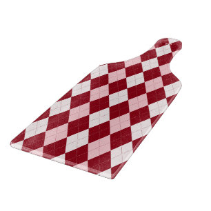 Red Argyle Crimson Rosa Small Diamond Shape