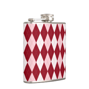 Red Argyle Crimson Rosa Small Diamond Shape Fickplunta