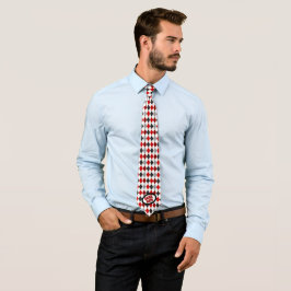 Red Argyle Mönster Game Day Neck Tie Slips