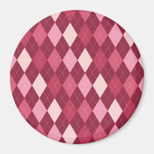 Red argyle mönster magnet