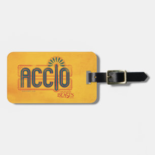 Red Art Deco ACCIO™ Spell Graphic Bagagebricka
