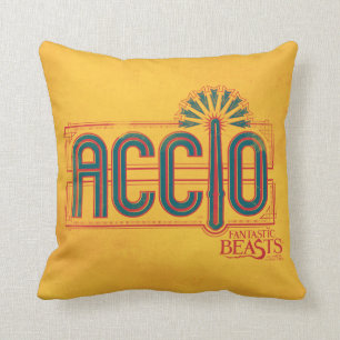 Red Art Deco ACCIO™ Spell Graphic Kudde