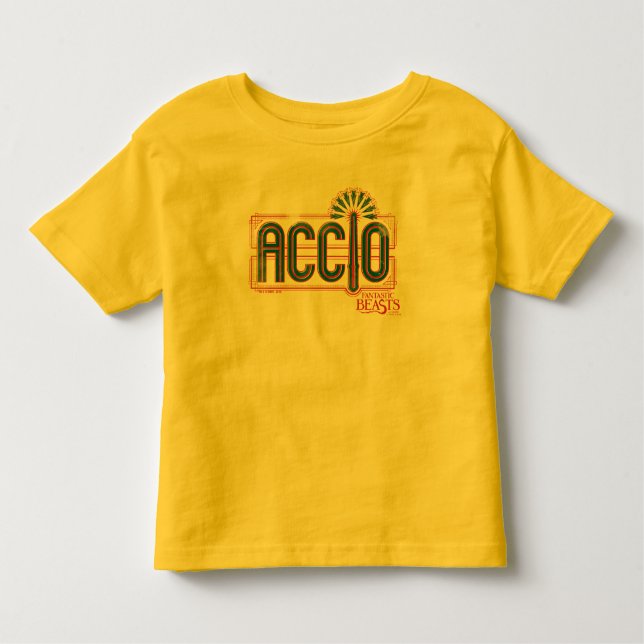 Red Art Deco ACCIO™ Spell Graphic T-shirt (Framsida)