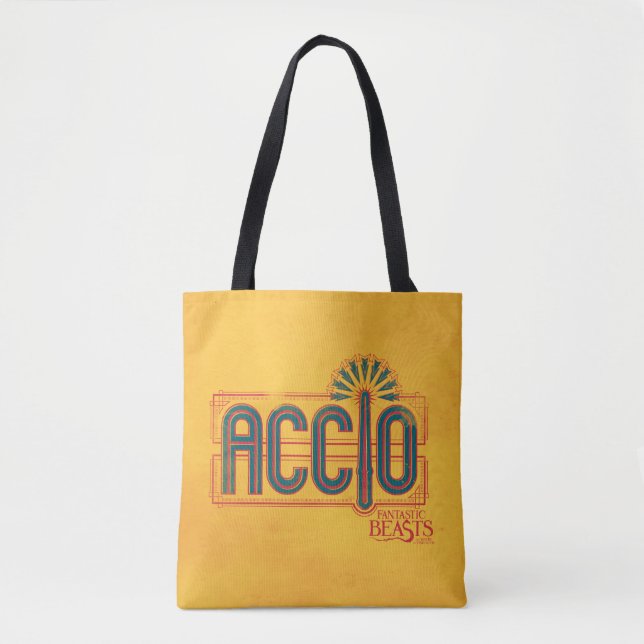 Red Art Deco ACCIO™ Spell Graphic Tygkasse (Framsida)