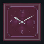 Red Art Deco Fyrkantig Klocka<br><div class="desc">Underbar utformning. Du kommer att kärlek det som andra. Du kan fritt använda designen för andra produkter eller lägga till text. Följ mig för mer. Tack. Ha en trevlig dag.</div>