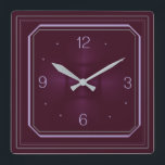 Red Art Deco Fyrkantig Klocka<br><div class="desc">Underbar utformning. Du kommer att kärlek det som andra. Du kan fritt använda designen för andra produkter eller lägga till text. Följ mig för mer. Tack. Ha en trevlig dag.</div>