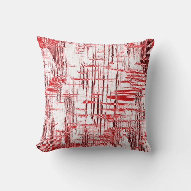 Red Art Deco Kudde (Framsida)