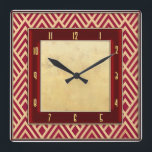 Red Art Deco Stil Fyrkantig Klocka<br><div class="desc">Jag kärlek skapar de här konsthandlingarna. Jag har lagt till en röd konsthugga till min butik. Den här klockan ser mycket smart ut och ser underbar ut i vilket hem som helst. Den mäter 10, 75 x 10, 75 tum. Varför inte behandla dig själv eller någon annan som kärlek Art...</div>