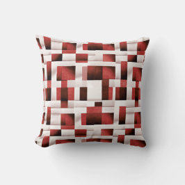 Red Artistic Checkered Motif | Geometric Mönster Kudde