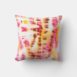 Red Artistic Dirty. Tie Dye Struktur. Grått Push P Kudde