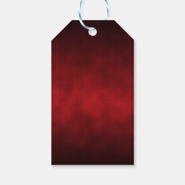 Red Artsy Gothic Ombre Presentetikett (Framsidan)