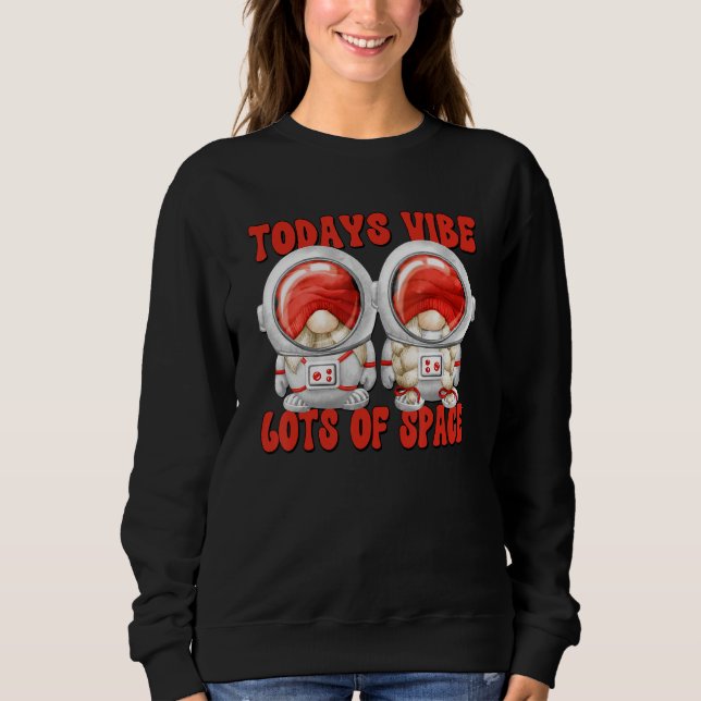 Red Astronaut Lover Gnome Graphic Todays Vibe Lots T Shirt (Framsida)