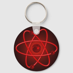 Red atom nyckelring
