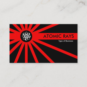Red Atomic Rays Visitkort