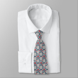 Red Atoms Design Necktie Slips